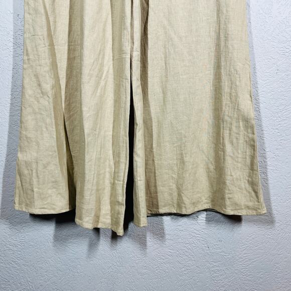 NEW! Love, Bonito Wide Leg Ankle Pant Lined Crop Trouser Casual Sand Back Zip- 8 - Picture 4 of 7